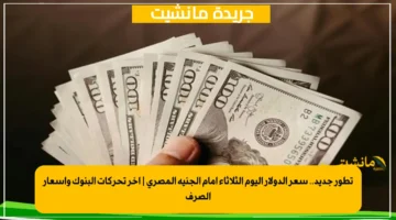 تطور جديد.. سعر الدولار اليوم الثلاثاء أمام الجنيه المصري | آخر تحركات البنوك وأسعار الصرف